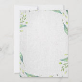 グリーンリーの後で幸モダン福に婚約 招待状 (裏面)