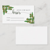 グリーンリーは何人のキスブライダルシャワーゲームを推測 エンクロージャーカード (正面/裏面)