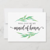 グリーンリーは私のメイド・オブ・オーナー（花嫁付き添い人） 招待状 (正面)