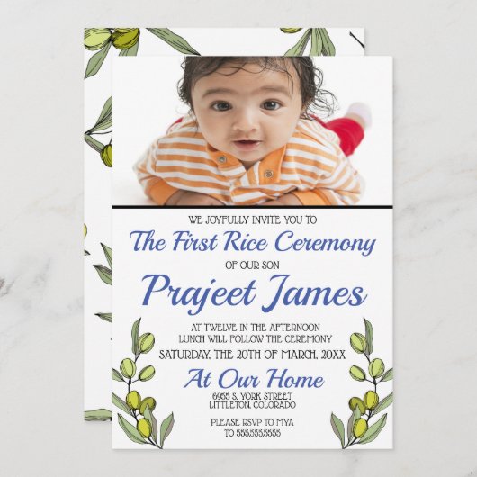 グリーンリーアナンパラシャン 招待状 (正面/裏面)