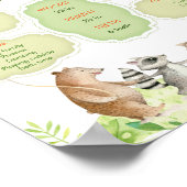 グリーンリーアニマルズフレンズパーティーハッピーバースデー ポスター (角)