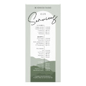 グリーンリーアーチボホエレガントロゴ美しい価格表 ラックカード (正面)