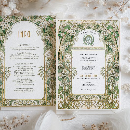 グリーンリーアールヌーボーラブユニオン招待状 招待状