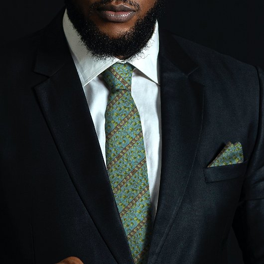 グリーンリーインスパイアウィリアム・モリスフローラメンズ ネクタイ