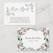 グリーンリーウィンターブライダルシャワーレシピリクエスト エンクロージャーカード (正面/裏面)