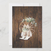 グリーンリーウェスタンブライダルシャワーカントリーウェディング 招待状 (裏面)