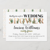 グリーンリーウェディングシャワー招待状 招待状 (正面/裏面)