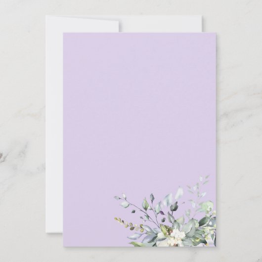 グリーンリーウェディングシャワー 招待状 (裏面)