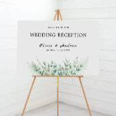 グリーンリーウェディングレセプションウェルカムサイン ポスター