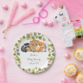 グリーンリーウッドランドフォレストアニマル紙プレート ペーパープレート (パーティー)