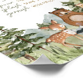 グリーンリーウッドランド動物赤ちゃんシャワー母オサバー ポスター (角)