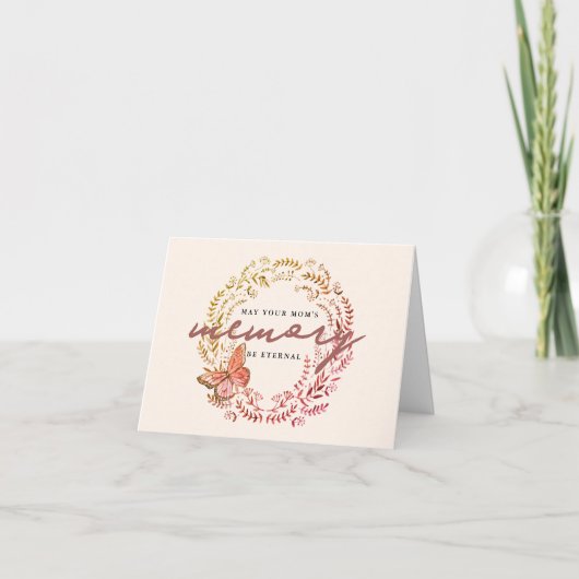 グリーンリーエターナルメモリパーソナライズされた悔やみや弔慰 カード (正面)