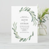グリーンリーエレガントオリーブ結婚植物園 招待状 (スタンド正面)