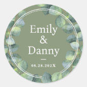 グリーンリーエレガントセージ植物学結婚院 ラウンドシール (正面)