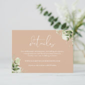 グリーンリーエレガントタン結婚詳細 エンクロージャーカード (スタンド正面)