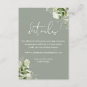 グリーンリーエレガントフローラセージ結婚グリーン詳細 エンクロージャーカード (正面)