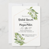 グリーンリーエレガントブライダルへの招待 招待状 (正面)