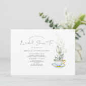 グリーンリーエレガントブライダルシャワーティー 招待状 (スタンド正面)