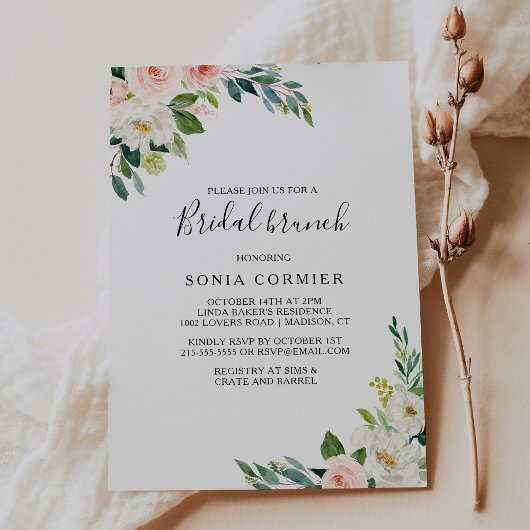 グリーンリーエレガントブライダルブランチ 招待状