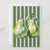 グリーンリーエレガントブランチパーフェクト梨ブライダルシャワー 招待状 (裏面)