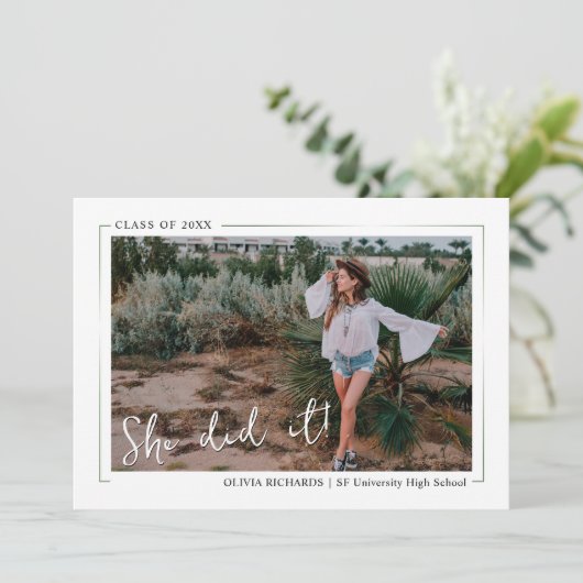 グリーンリーエレガントボホフローラ卒業パーティーインヴィ 招待状 (スタンド正面)