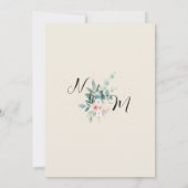 グリーンリーエレガントユーカリ結婚式招待状 招待状 (裏面)