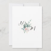 グリーンリーエレガントユーカリ結婚式招待状 招待状 (裏面)