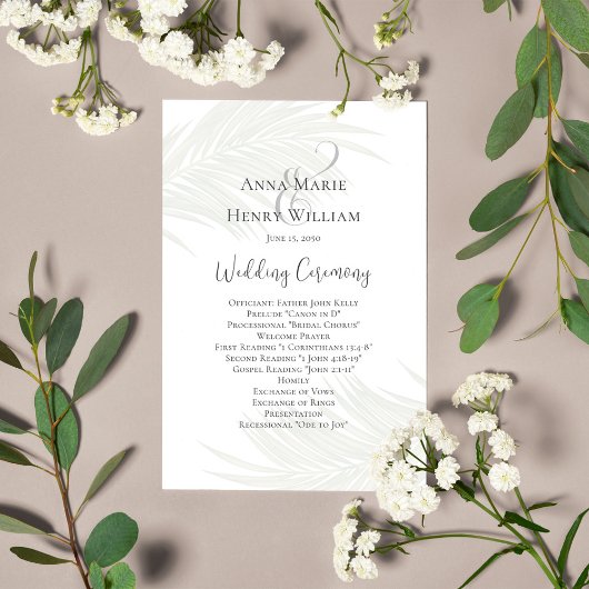 グリーンリーエレガント結婚式 プログラムパ葉ーム