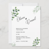 グリーンリーエロペメント結婚式招待状 招待状 (正面)