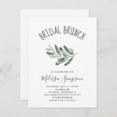 グリーンリーオリーブブライダルシャワーブランチ インビテーションポストカード (正面/裏面)