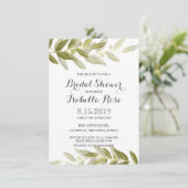 グリーンリーオリーブブランチブライダルシャワー招待状 招待状 (スタンド正面)
