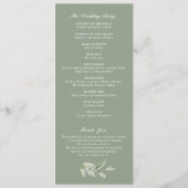 グリーンリーオリーブブランチベビーズブレス結婚金ゴールド プログラム (裏面)