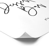 グリーンリーオリーブ結婚ブランチのデザートバーサイン ポスター (角)