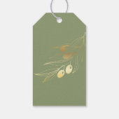 グリーンリーオリーブ結婚式の引き出物ラベル ギフトタグ (裏面)