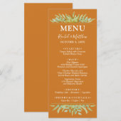 グリーンリーオンオークル秋の結婚式 メニュー (正面/裏面)
