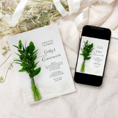 グリーンリーオンホワイトキンセアニェラパーティー 招待状