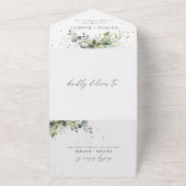 グリーンリーオールインワン結婚式招待状 オールインワン招待状 (外側)