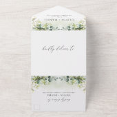 グリーンリーオールインワン結婚式招待状 オールインワン招待状 (外側)