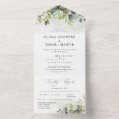 グリーンリーオールインワン結婚式招待状 オールインワン招待状 (内側)