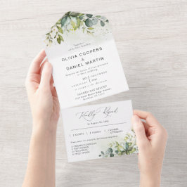 グリーンリーオールインワン結婚式招待状 オールインワン招待状