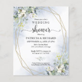 グリーンリーカップルズシャワーバジェット招待状 (正面)