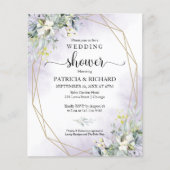 グリーンリーカップルズシャワーバジェット招待状 (正面)