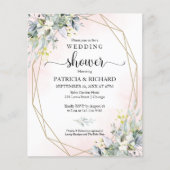 グリーンリーカップルズシャワーバジェット招待状 (正面)