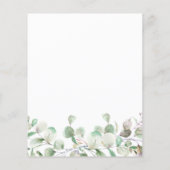 グリーンリーカップルズシャワーバジェット招待状 (裏面)