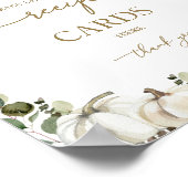 グリーンリーカボチャブライダルシャワーレシピカードサイン ポスター (角)