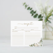 グリーンリーカボチャブライダルシャワーレシピカード (スタンド正面)