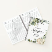 グリーンリーカボチャブライダルシャワーレシピブック ノートブック (内部)