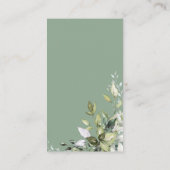 グリーンリーカボチャブライダルシャワーレシピリクエスト エンクロージャーカード (裏面)