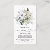 グリーンリーカボチャブライダルシャワーレシピリクエスト エンクロージャーカード (正面)