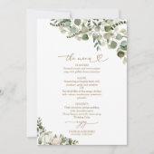 グリーンリーカボチャ秋の結婚式メニューカード 招待状 (正面)